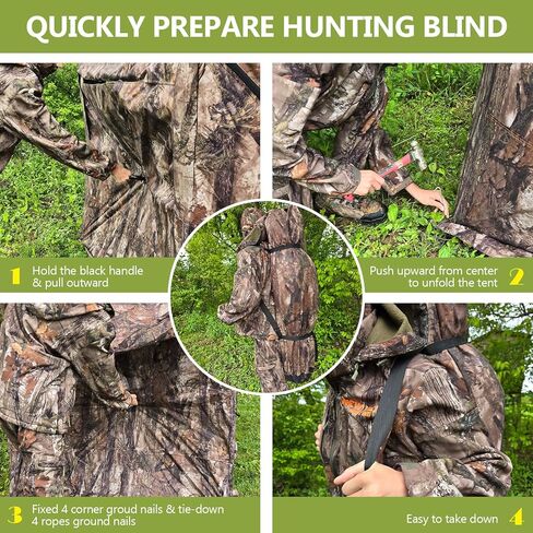 رؤية جديدة للصيد الأعمى، ستائر صيد منبثقة 360 درجة لصيد الغزلان، ستائر غزال محمولة لـ 3 أشخاص in Kuwait