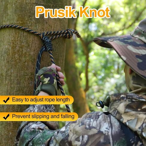 Tree Stand Safety Rope, 30FT Reflective Lifeline Hunter Safety Harness for Tree-Stand Hunting in Kuwait