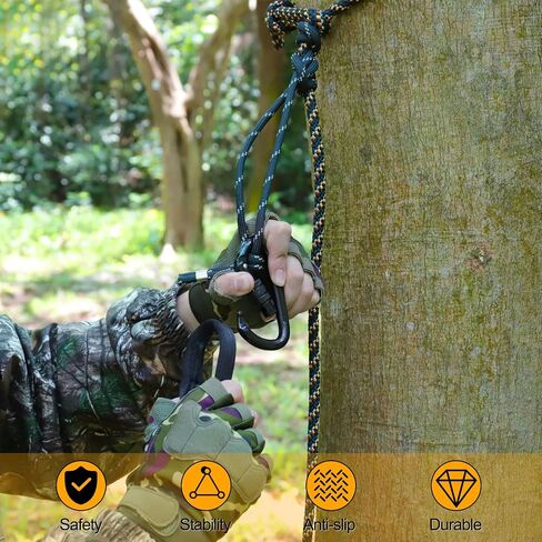 Tree Stand Safety Rope, 30FT Reflective Lifeline Hunter Safety Harness for Tree-Stand Hunting in Kuwait