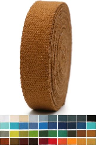 2" & 1.5'' & 1" Cotton Webbing - 5 Yards - 50+ Colors -%100 Natural Cotton - Turkish Woven - Heavy Duty 1 Inch 1.5 Inch 2 Inch Canvas Webbing for Sewing Straps Bag Climbing Indoors Craft DIY 11304… in Saudi Arabia