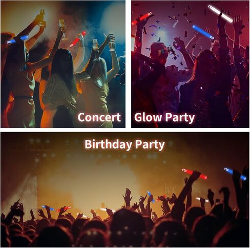 6 أعواد متوهجة فائقة السطوع مقاس 15.24 سم كبيرة باللونين الأحمر والأبيض والأزرق للحفلات والتخييم وأضواء الطوارئ ومجموعة النجاة لمدة 12 ساعة in Kuwait