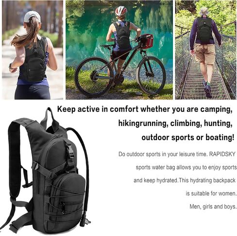 Tactical Hydration Backpack 3L, Lightweight Water Bag Hydration Pack, Hiking Backpack with Water Bladder for Men Women, Hydration Pack for Cycling, Running, Hunting in Saudi Arabia