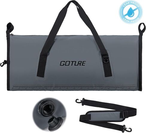 Goture Insulated Fish Cooler Bag, Leakproof Fish Kill Bag, Waterproof Fish Bag with Carry Handle and Strap, Portable Large Fishing Cooler Bag with Drain Plug, Keep Ice Cold All Day, 40inx16.5in in Kuwait