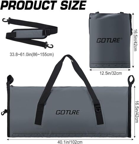 Goture Insulated Fish Cooler Bag, Leakproof Fish Kill Bag, Waterproof Fish Bag with Carry Handle and Strap, Portable Large Fishing Cooler Bag with Drain Plug, Keep Ice Cold All Day, 40inx16.5in in Kuwait