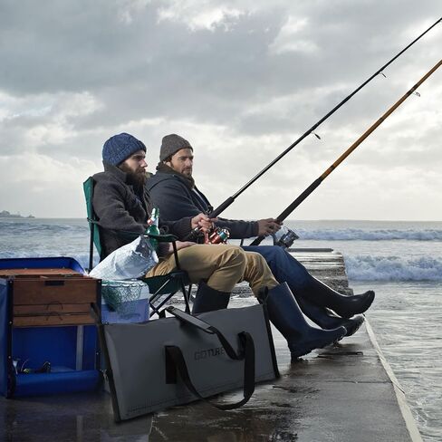 Goture Insulated Fish Cooler Bag, Leakproof Fish Kill Bag, Waterproof Fish Bag with Carry Handle and Strap, Portable Large Fishing Cooler Bag with Drain Plug, Keep Ice Cold All Day, 40inx16.5in in Kuwait