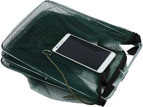 Bait Trap, Portable 6 Holes Automatic Nylon Fishing Net Shrimp Cage Foldable Fish Cast Mesh Trap Net with Zipper for Fishes, Shrimp, Minnow, Crayfish, Crab, Crawdad in Saudi Arabia