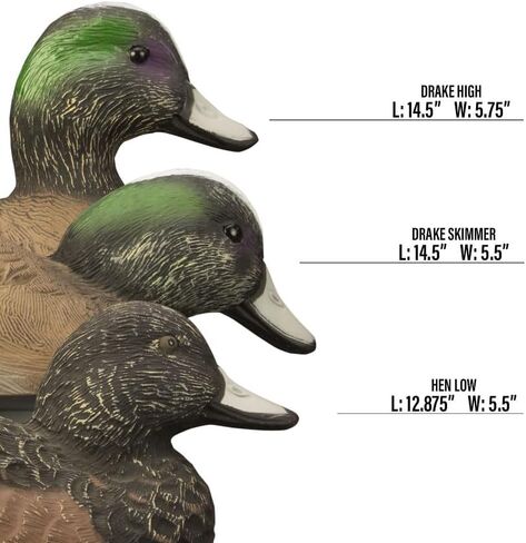Higdon Outdoors Standard Widgeon Duck Decoys، مملوءة بالرغوة in Saudi Arabia