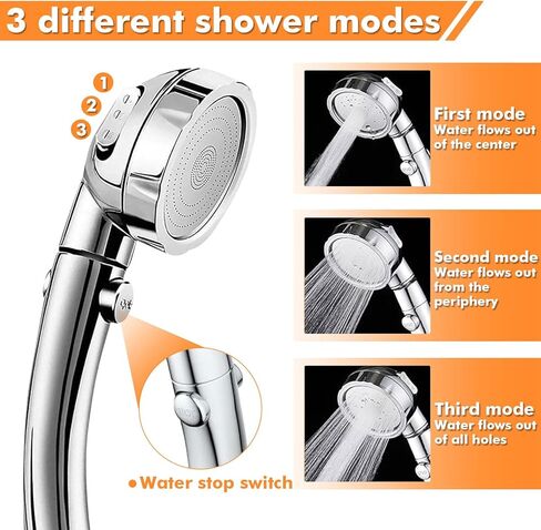 دش محمول للتخييم، مضخة دش للتخييم، 3 أوضاع للتدفق، تعمل ببطارية 6000 مللي أمبير في الساعة، شاشة رقمية ذكية لقياس درجة الحرارة الذكية، مناسبة للمشي لمسافات طويلة، والسفر، والغسيل، وحمام الحيوانات الأليفة in Kuwait