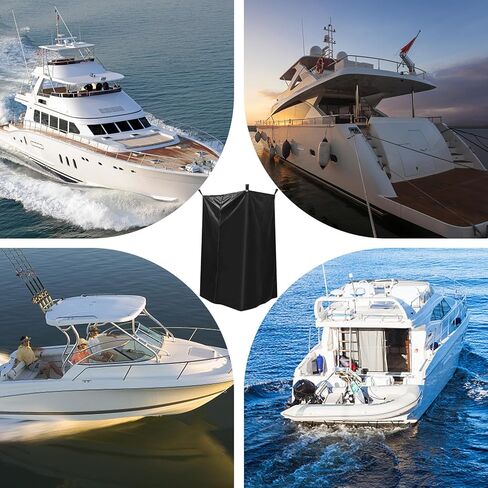 ستارة الخصوصية للتخييم، ستارة حمام محمولة، خيمة خصوصية، غرفة تغيير الملابس للقارب، بونتون (أسود) in Kuwait