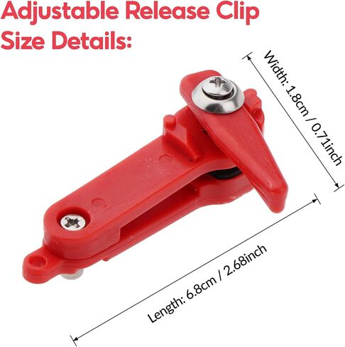 8 PCS Fishing Downrigger Clips, Heavy Tension Snapper Weight Release Clip Outrigger Line Clip Snap, Long Line Snaps for Planer Board Offshore Trolling Fishing, Red in Saudi Arabia
