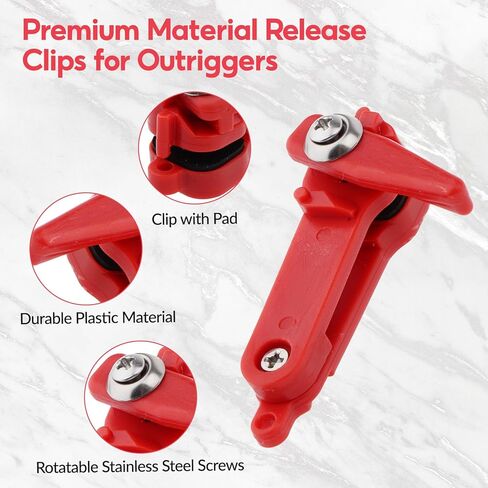 8 PCS Fishing Downrigger Clips, Heavy Tension Snapper Weight Release Clip Outrigger Line Clip Snap, Long Line Snaps for Planer Board Offshore Trolling Fishing, Red in Saudi Arabia