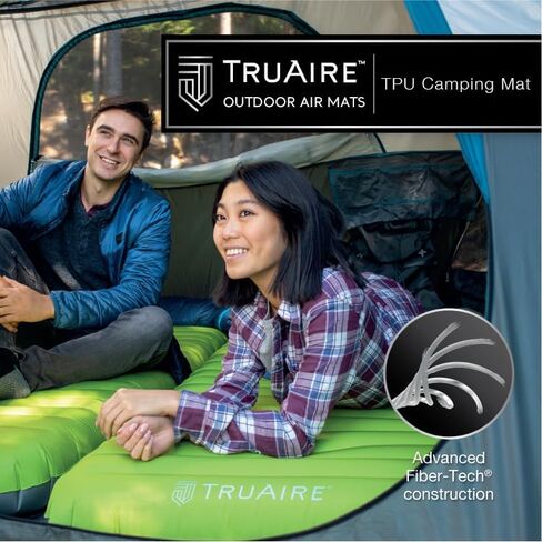 Intex 64097EP TruAire Luxury Camping Mat: Inflatable Sleeping Pad – Durable Outdoor Use – Puncture-Resistant – includes QuickFill Air Pump – 300lb Weight Capacity in Saudi Arabia