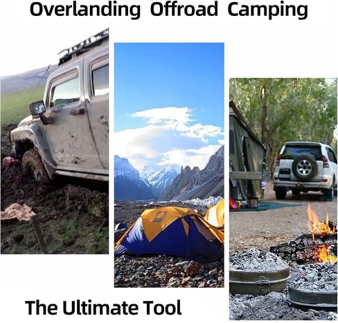 Folding Survival Shovel, 180 Degree Multi-fuctional Camping Shovels, 26.8in Length Tactical Shovel, Survival Camping Gear Survival Tools for Outdoors Hiking Gardening Car Emergency in Saudi Arabia