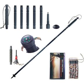 Trekking Pole Kit for Hiking, Mountaineering, 13.84 oz, Fully Adjustable, Compact Storage, Business Grey in Saudi Arabia