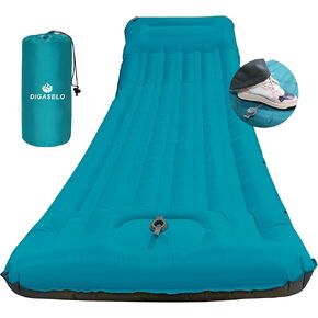 Sleeping Pad for Camping, Ultralight Inflatable Sleeping Mat with Built-in Foot Pump, Upgraded 50D Nylon Durable Camping Air Mattress, Suitable for Camping, Fishing, self Driving Tours