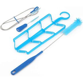 Hydration Bladder Tube Cleaner Brushes Kit, 4 in 1 Water Bag Cleaning Brush, Flexible Brush, Big Brush, Small Brush and Drying Hanger