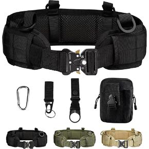 Tactical Battle Belt Tactical Belts Tactical Duty Belt Support for Metal Buckle Quick Release Belt with Pouches in Saudi Arabia