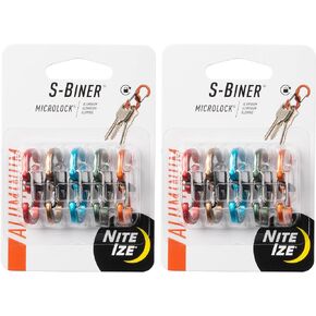 Nite Ize S-Biner MicroLock Aluminum - Assorted - 10 Count (2 Pack)