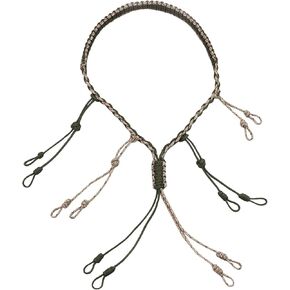 Duck Call Lanyard，with 12 Removable Loops Woven Goose Call Carry Outdoor Predator Gear for Hunting Goose,Varmint, Predator, Deer or Duck Calls(Army Green + Camouflage Color)