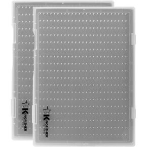 Collection Fly Boxes Clear Fly Fishing Box Extra Large Capacity Slit Foam Fishing Competition Hook Tackle Boxes, Large, Foam D, 2 Pack