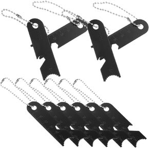 Toddmomy 10pcs Flint Scraper Manganese Steel Black Man Vs. Wild Portable