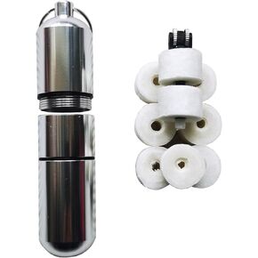 Easy Spark Tinder Kit Fire Starter with 6 Pcs Waterproof Tinder, Flint Rack and Aluminium Alloy can for Camping, Hiking, Outdoor (1)
