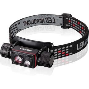 Oaker XP102 USB-C Rechargeable Headlamp 1000 Lumen Floodlight & Spotlight IPX8 Waterproof LED Headlight with Adjustable Headband and Magnetic, Hand Free Head Lamp for Camping Hiking Hardhat