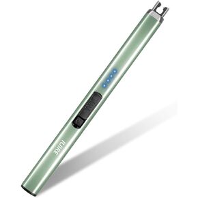 Rechargeable Arc Lighter Electric Candle Lighter with Double Safety Switch (1 Pack - Black)