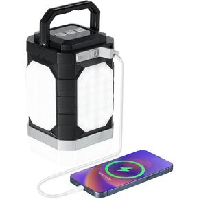 Sinvitron 30000mAh Camping Lights - Rechargeable Lantern - 1000LM Camping Lantern, QC 3.0 Fast Charging, Up to 350H+ Running, IPX5 Waterproof , Lanterns for Power Outages,Hiking,Fishing (Black&Org)