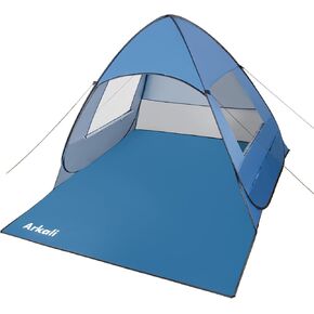 Beach Shade, Pop Up Sun Shade, Beach Tent Easy Pop Up, Instant Sun Shelter, Light Weight, UPF 50+ Blue Shelter for 1 to 2 person