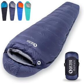 Down Sleeping Bag for Adults 0°F 10°F 15°F 20°F Backpacking Sleeping Bag for Cold Weather with Compression Sack