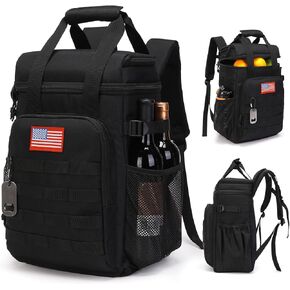 Tactical Backpack Cooler,Lunch Backpack for Men Adults Work with Handle，Soft Cooler Backpack Insulated Waterproof Leak Proof