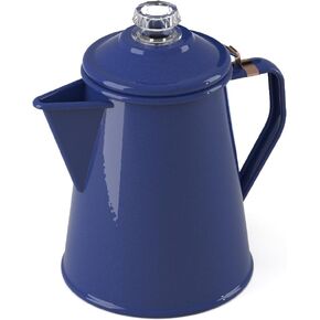 GSI Outdoors Mesa Enamelware 8-Cup Coffee Pot - Cream with Speckled Enamel Finish, Dishwasher Safe, Cream, 8 Cup