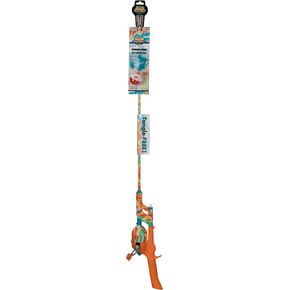 Kid Casters Tangle-Free Fishing Combo | 34" Inline Rod, Spincast Reel & Practice Casting Plug (Pre-spooled w/a 6-lb Fishing line)