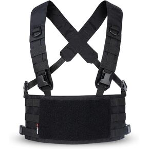 YAKEDA Tactical Chest Placard Mini Rig with UTX Buckles,Molle Modular Micro Chest Placard Mini Rigs