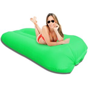 Inflatable Couch Blow Up Air Sofa Outdoor Picnic Folding Beach Chair Camping Gear Accessories Kids Air Mattress Beds for Adults Includes Travel Bag
