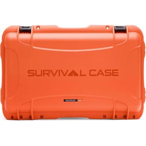 Nanuk 938 Survival Gear Storage Case w/Wheels and Lid Organizer-for Preppers, Survivalist, First Aid and Emergencies - Waterproof, Dustproof, and Impact Resistant-Empty (Orange)