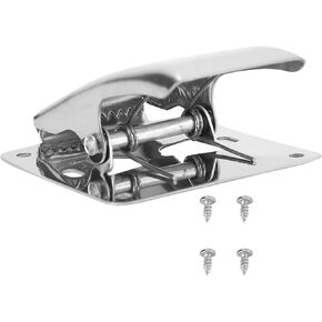 Keenso 1Pc Rustproof Stainless Steel Fish Fillet Clamp with Mounting Screws for Cleaning Board-Fillet Board