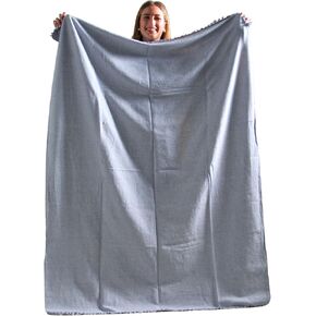 Bug Repellent Tranquil Blanket with Insect Shield Technology Repels Mosquitoes, Ticks, Flies and More in One of a Kind Handmade Khadi Cotton (Teal)