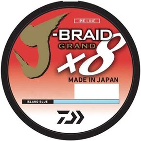 DaiwaDaiwa JBGD8U10-150IB J-Braid X8 Grand Braided Line, 150 Yards, 10 Lbs Tested, 006" Diameter, Island Blue