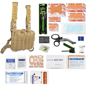 Outdoor Survival First Aid Kit Professional Emergency Survival Gear Tool for Hunting Hiking Camping Outdoor Adventure Fishing Travel Home Office Military Tropical Storms