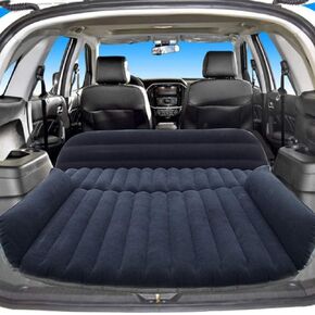 Sibosen Inflatable Car Air Mattress Back Seat, SUV Air Mattress Car Travel Bed with Air Pump Kit, Portable Car Mattress Fast Inflation Bed for Universal Car SUV Truck Home Camping Vacation (Black)