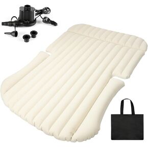 SUV Air Mattress Back Seat Inflatable Air Mattress, Inflatable Back Seat Mattress Truck Bed Mattress, Double-Side Flocking Surface Car Camping Mattress SUV Air Mattress for Trucks Car SUV