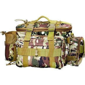 Fishing Tackle Bag suitable for saltwater or freshwater fishing Waterproof material Padded shoulder strap Tackle storage.