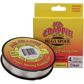 Lews Fishing MC4FSCL Mr. Crappie 500 yd Filler Spool, Clear, 4 Lb
