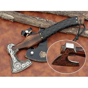 | Exquisite Handmade Viking Axe - Ideal for Collectors & Enthusiasts | Authentic, Artisan-Crafted | Medieval Styled Axe with Durable and Robust High Carbon Steel (GC-AX07)