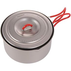 Evernew Titanium Lightweight Camping Pot w/Folding Handle, 900