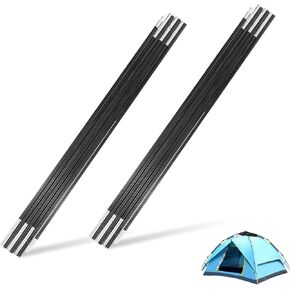 Tent Replacement Pole, 4M Camping Tent Poles Replacement for 3-4 People Fiberglass Camping Tent Pole Bars Outdoor Support Rods Awning Frames Kit
