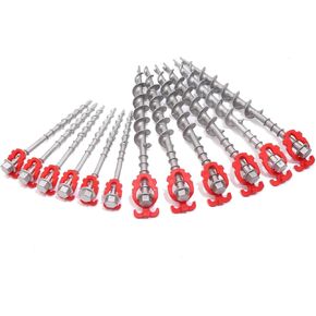 Ground Anchors Non-Rust Cast Aluminum Tent Stakes Heavy Duty Metal Tent Stakes Pegs Ideal for Securing Animals, Tents, Canopies, Sheds, Car Ports, Swing Sets Outdoors