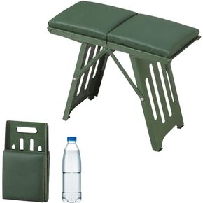 Saker Outdoor Portable Chair Folding Stool Lightweight Foldable Compact Collapsible Seat with Load Capacity 330lbs,Steel Sitting Stools for Camping Hiking Fishing BBQ (Green-S)